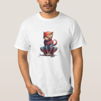 Spunky Superhero: Spy Web Slinging Cat T T-Shirt