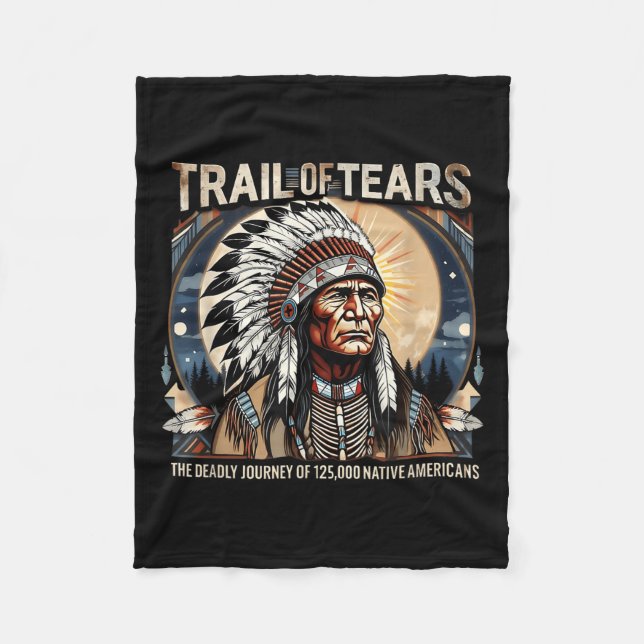 Spur von Tränen Memorial Native American Fleecedecke (Vorderseite)