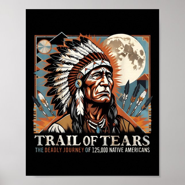 Spur von Tränen Memorial Native American Poster (Vorne)