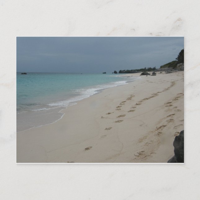 Spuren in Bermuda Sand Postkarte (Vorderseite)