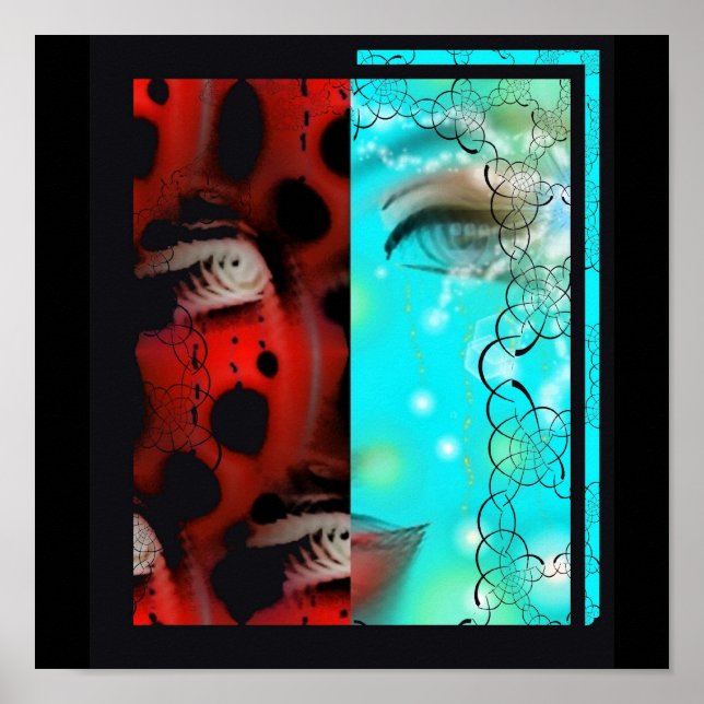 Spuren meiner Tränen drucken Poster (Vorne)