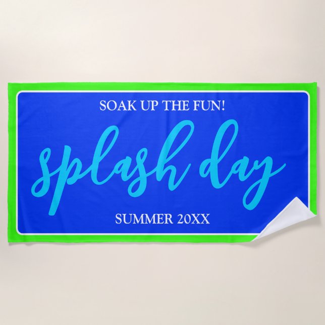 Spüren Sie den Spaß | Summer Pool Vibes | Splash D Strandtuch (Vorderseite)