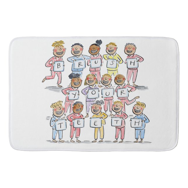 Spüren Sie Ihre Zähne Badematte (Vorderseite)