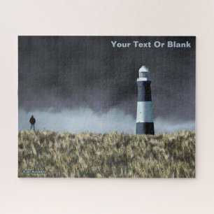 Spurn Point Lighthouse Postkarte Puzzle