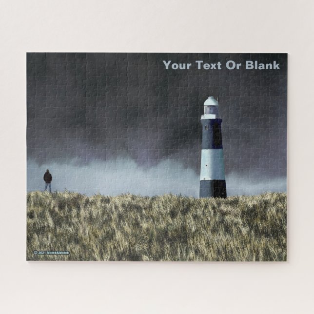 Spurn Point Lighthouse Postkarte Puzzle (Horizontal)