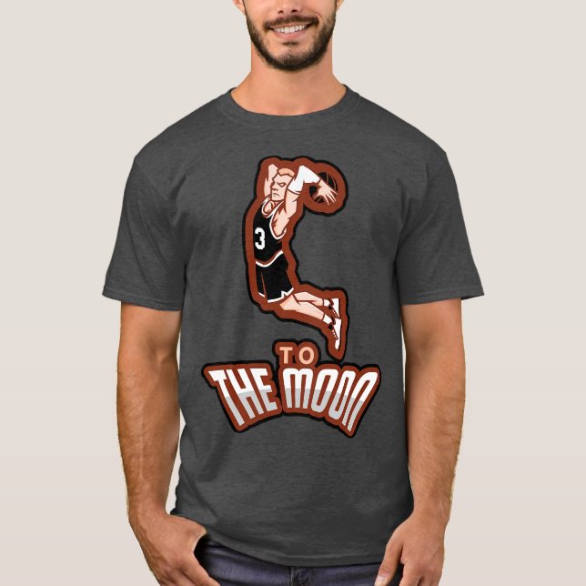 Spurs Basketball to the moon T-Shirt (Vorderseite)