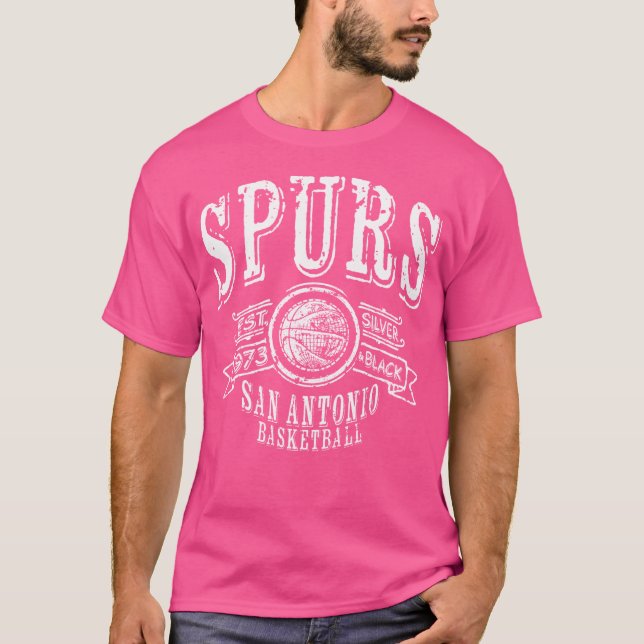 Spurs Vintag Basketball T-Shirt (Vorderseite)