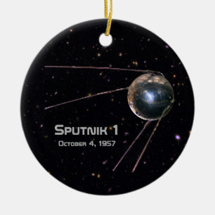 Sputnik 1 Satellit der Erde Keramik Ornament