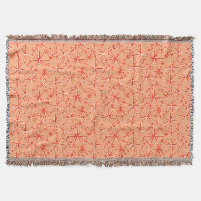 Sputnik-Muster des Mittelzentrums, Korallenschatti Decke (Vorderseite)