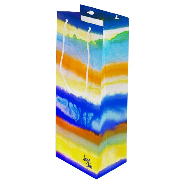 SPWW Among the Horizon Geschenktüte Für Weinflaschen (Vorderseite Schrägansicht)