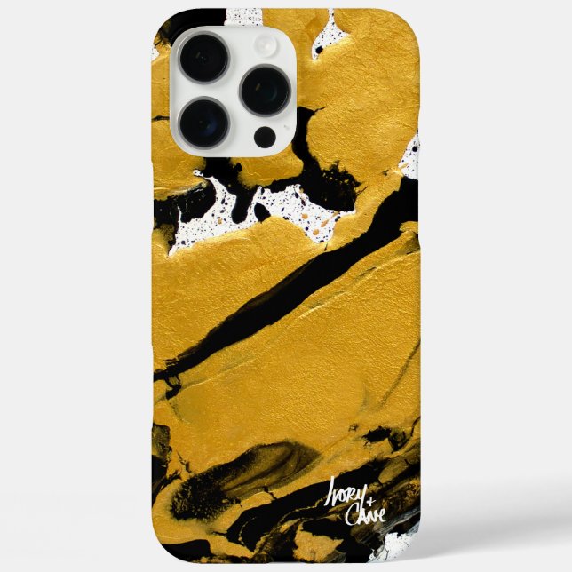 SPWW Anzündetes Soul Black & Gold Abstrakt Case-Mate iPhone Hülle (Rückseite)