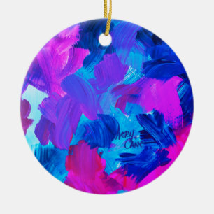 SPWW Electric Vibes Blue and Pink Keramik Ornament