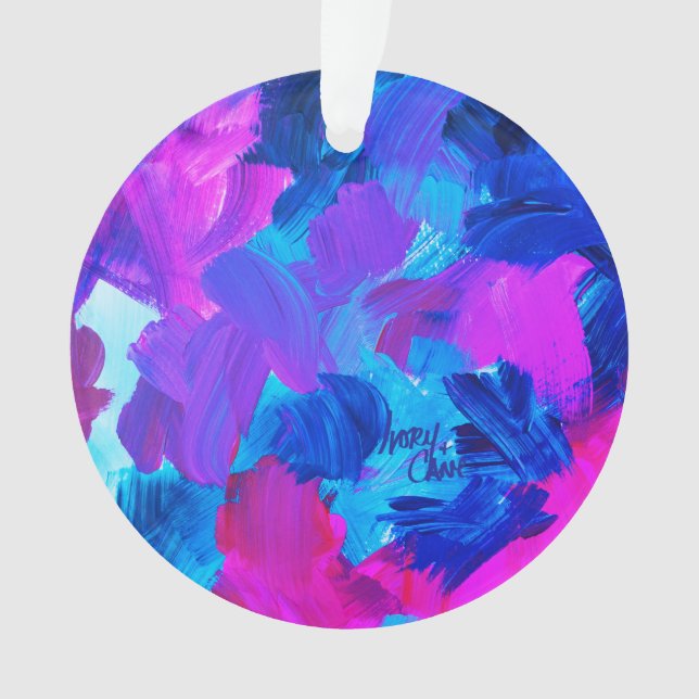 SPWW Electric Vibes Blue and Pink Ornament (Vorderseite)