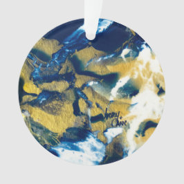 SPWW Gleaming Indigo Blue und Gold Ornament