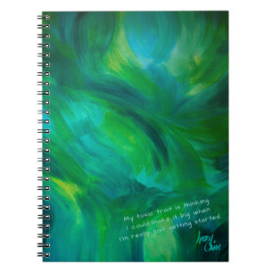 SPWW Green mit ENVY Green und Aquamarin Spiral Jou Notizblock