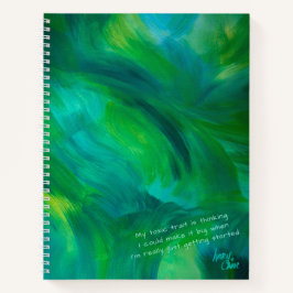 SPWW Green mit ENVY Green und Aquamarin Spirale Notizbuch