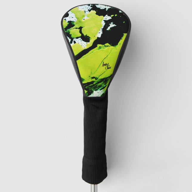 SPWW Keylime n' Slide Black & Green Abstrakt Golf Headcover (Vorderseite)