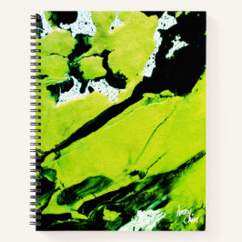 SPWW Keylime n' Slide Green & Black Abstrakt Notizbuch