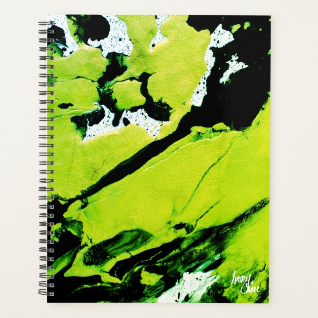 SPWW Keylime n' Slide Green & Black Large Monthly Planer (Vorderseite)