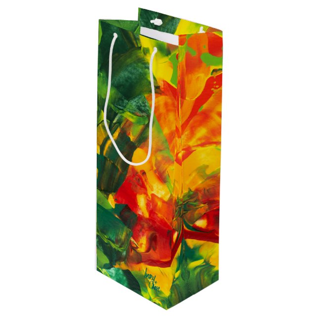 SPWW Mellowed Moment Geschenktüte Für Weinflaschen (Vorderseite Schrägansicht)