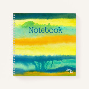 SPWW Tangoed Tiers Aquamarin Green & Orange Spiral Notizbuch