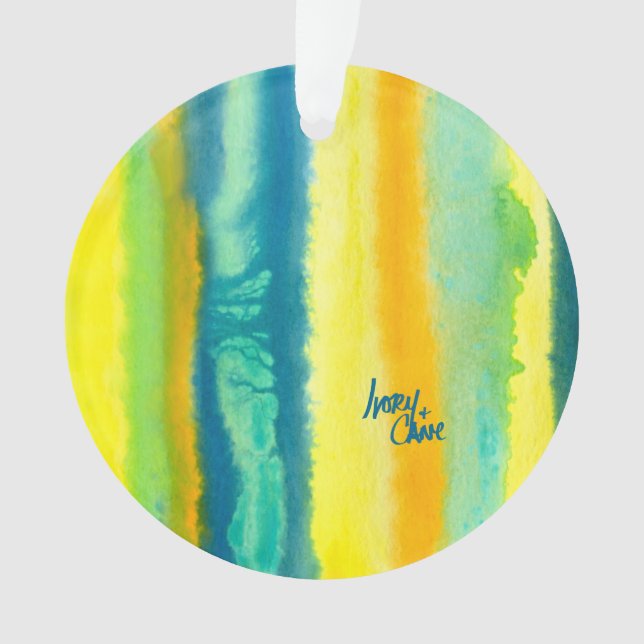 SPWW Tangoed Tiers Aquamarin grün und orange Ornament (Vorderseite)