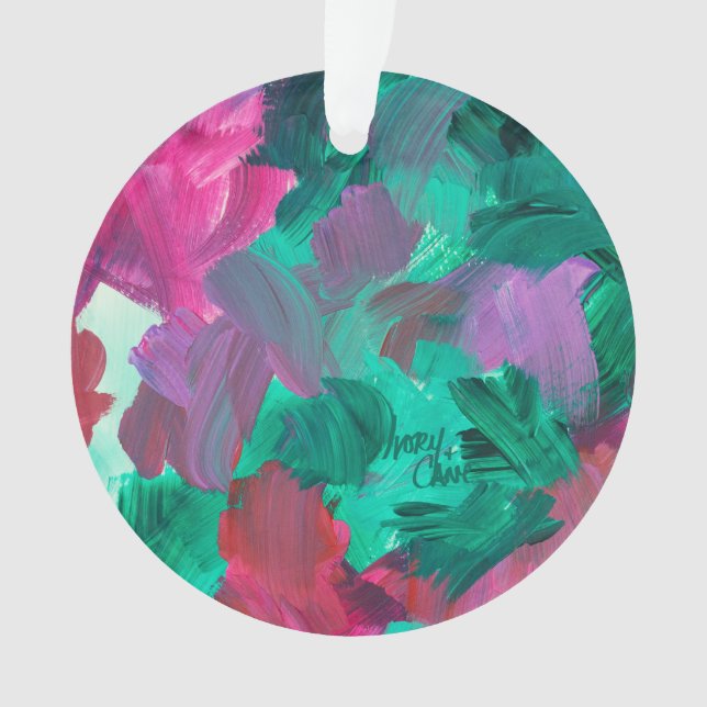 SPWW Touch von Juwel Tones Green und Pink Ornament (Vorderseite)