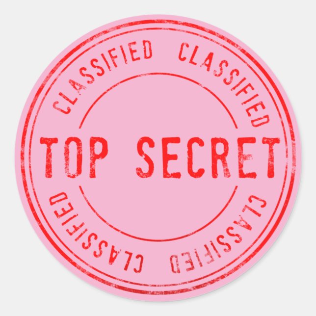 Spy Birthday Secret Agent Top Secret Confidential Runder Aufkleber (Vorderseite)
