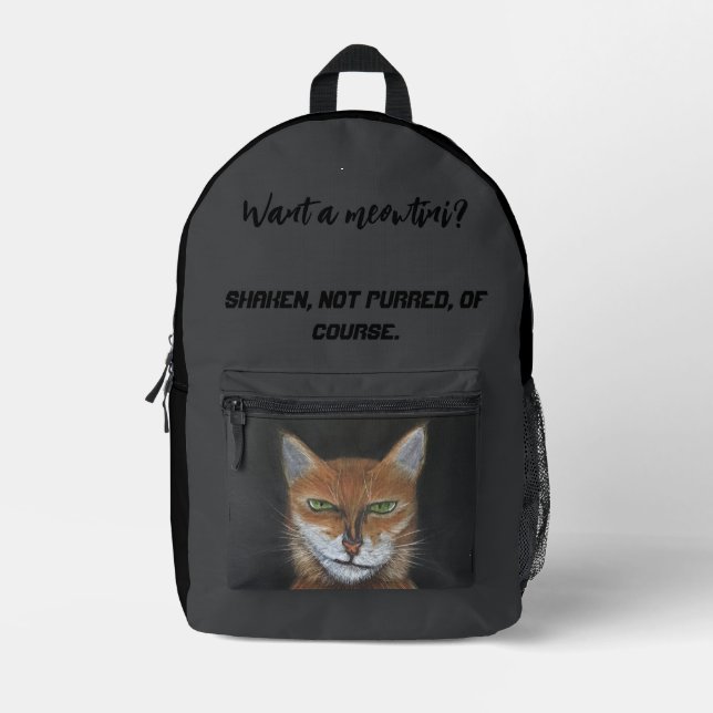 Spy Cat Funny Bedruckter Rucksack (Vorderseite)