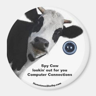 Spy Cow sucht nach einem lustigen Magneten Magnet