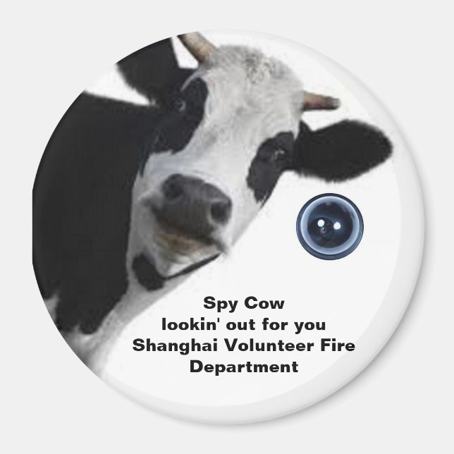 Spy Cow sucht nach einem SVFD lustigen Magneten Magnet (Vorne)