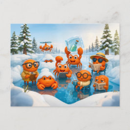 Spy Crab Winter Team On Arctic Mission Postkarte