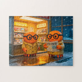 Spy Crabs Investigating Colorful Japanese Newsstan Puzzle