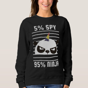 Spy Gaming Ninjas Gamer Boy Girl Kinder Spy Panda Sweatshirt