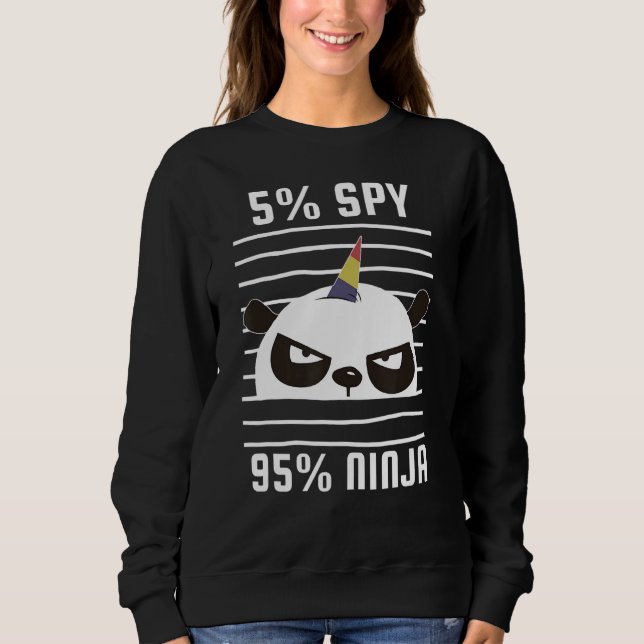 Spy Gaming Ninjas Gamer Boy Girl Kinder Spy Panda  Sweatshirt (Vorderseite)