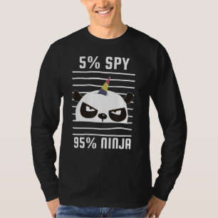 Spy Gaming Ninjas Gamer Boy Girl Kinder Spy Panda  T-Shirt