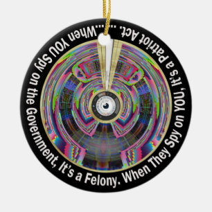 Spy on Patriot Act Ornament