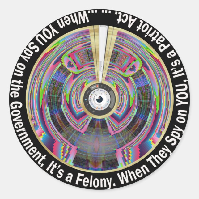 Spy on Patriot Act Sticker (Vorderseite)