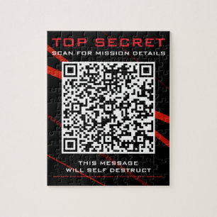 Spy Party Einladung Puzzle