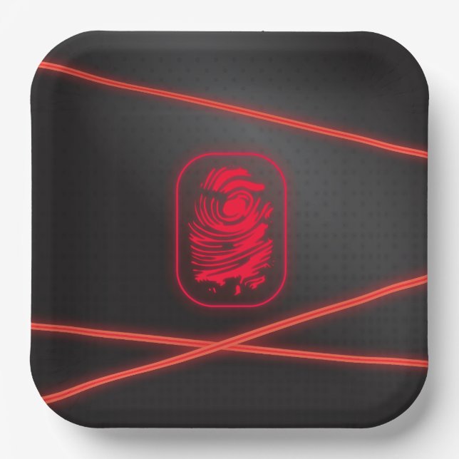 Spy-Party-Laser-Teller Pappteller (Vorderseite)