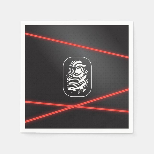 Spy-Party-Laser-Teller Serviette (Vorderseite)