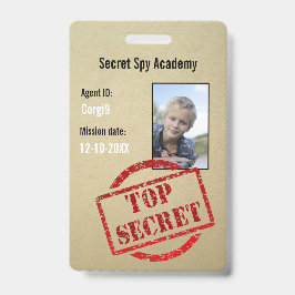 Spy Party Secret Agent Einladung Abzeichen Ausweis