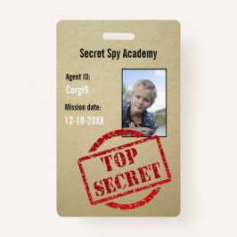 Spy Party Secret Agent Einladung Abzeichen Ausweis