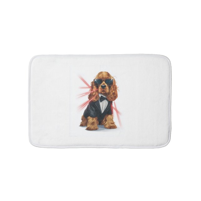 Spy Spaniel - Geheimer Agent Dog Badematte (Vorderseite)