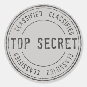 Spy Überraschung Geburtstagsparty Top Secret klass Runder Aufkleber