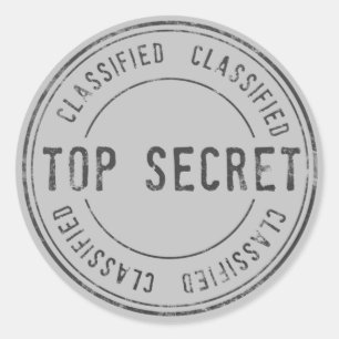 Spy Überraschung Geburtstagsparty Top Secret klass Runder Aufkleber