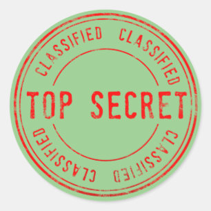 Spy Überraschung Geburtstagsparty Top Secret klass Runder Aufkleber