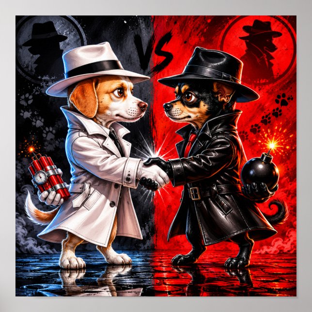 "Spy vs. Spy" Poster (Vorne)