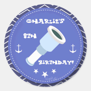 Spyglass-Aufkleber Runder Aufkleber