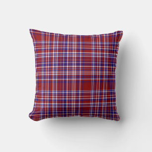 Sq.Kariert Pillow,Red-White-Blue Collection 07 Kissen